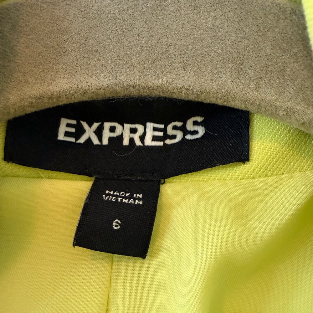 Express Women's Lime Green 3 Piece Suit Sz 6 - Picture 4 of 16